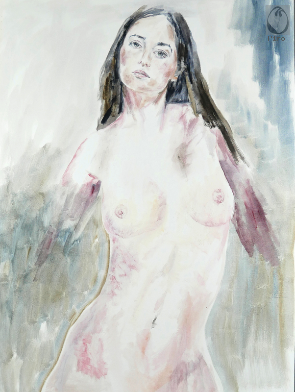 oil on paper - olio su carta di Piro